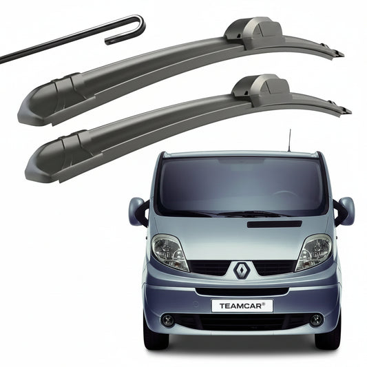 Set 2 Ștergătoare Parbriz Flat Dedicate Renault Trafic 2 / Opel Vivaro A / Nissan Primastar (2001-2014), Prindere Hook