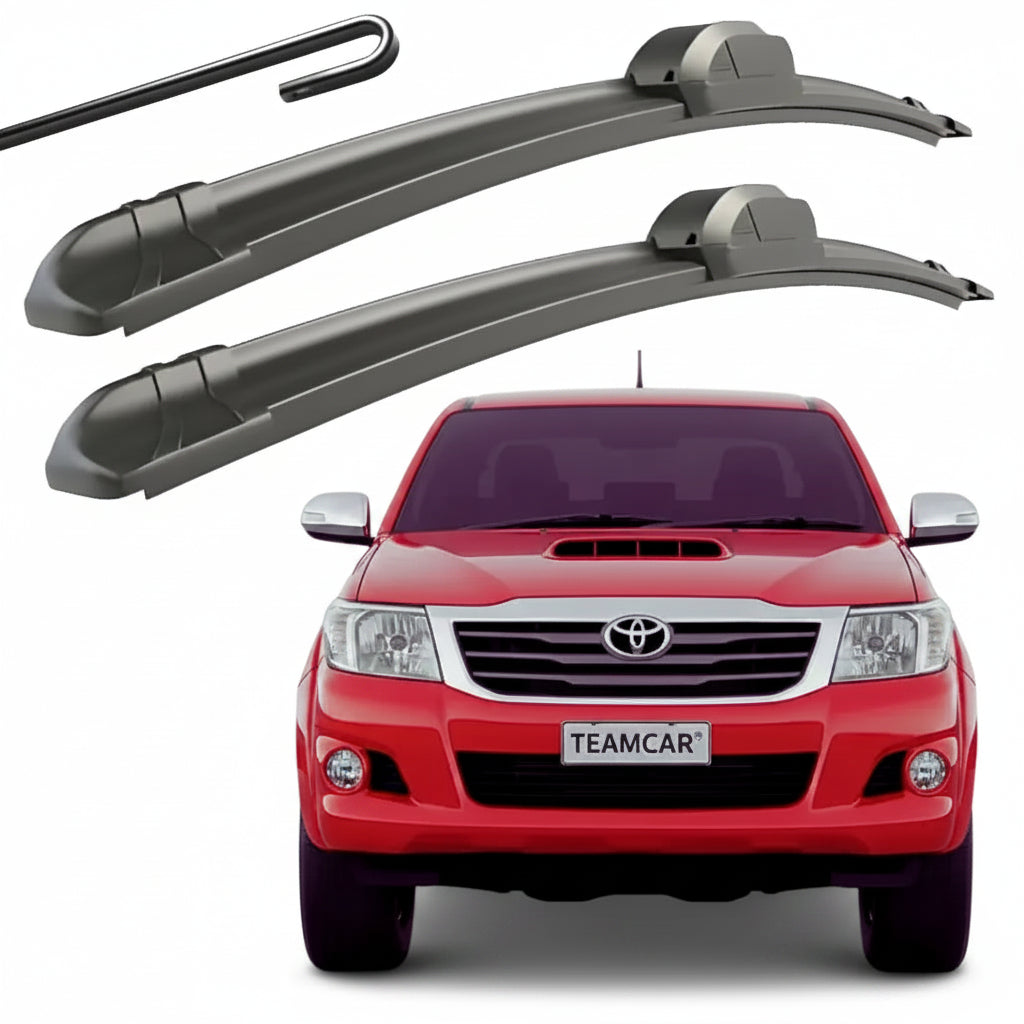 Set 2 Ștergătoare Parbriz Flat Dedicate Toyota Hilux 7 AN10/AN20/AN30 (2005-2015), Prindere Hook (Cârlig)