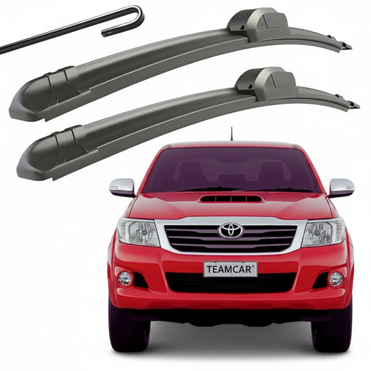Set 2 Ștergătoare Parbriz Flat Dedicate Toyota Hilux 7 AN10/AN20/AN30 (2005-2015), Prindere Hook (Cârlig)