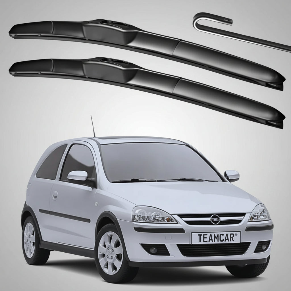 Set 2 Ștergătoare Parbriz Hibrid Dedicate Opel Corsa C (2000-2006), Prindere Hook (Cârlig)