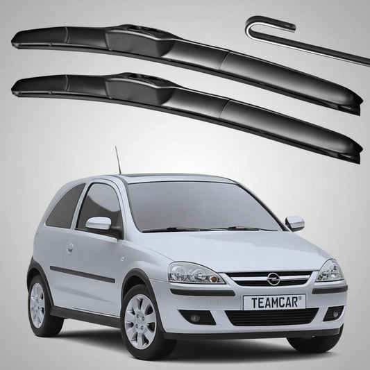 Set 2 Ștergătoare Parbriz Hibrid Dedicate Opel Corsa C (2000-2006), Prindere Hook (Cârlig)