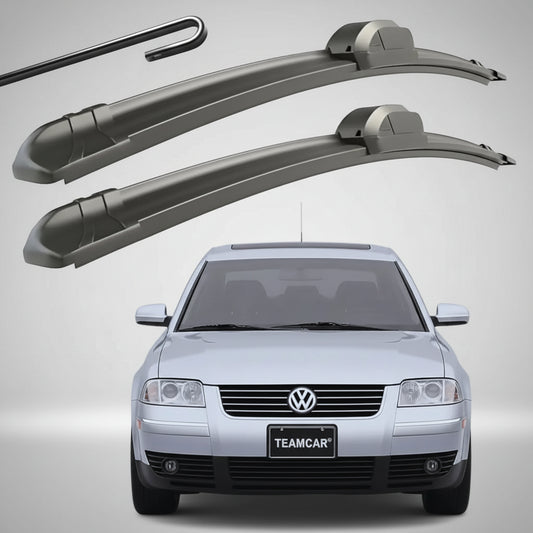 Set 2 Ștergătoare Parbriz Flat Dedicate VW Passat B5 / B5.5 (1996 - Mai 2002), Prindere Hook (Cârlig)